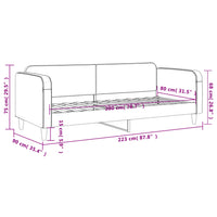 Letto da Giorno Crema 80x200 cm in Tessuto 354032