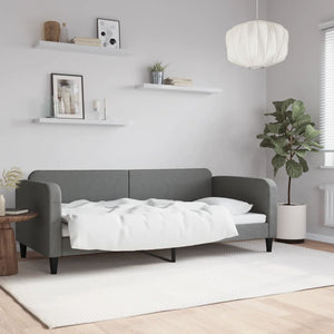 Letto da Giorno Grigio 90x200 cm in Tessuto 354034