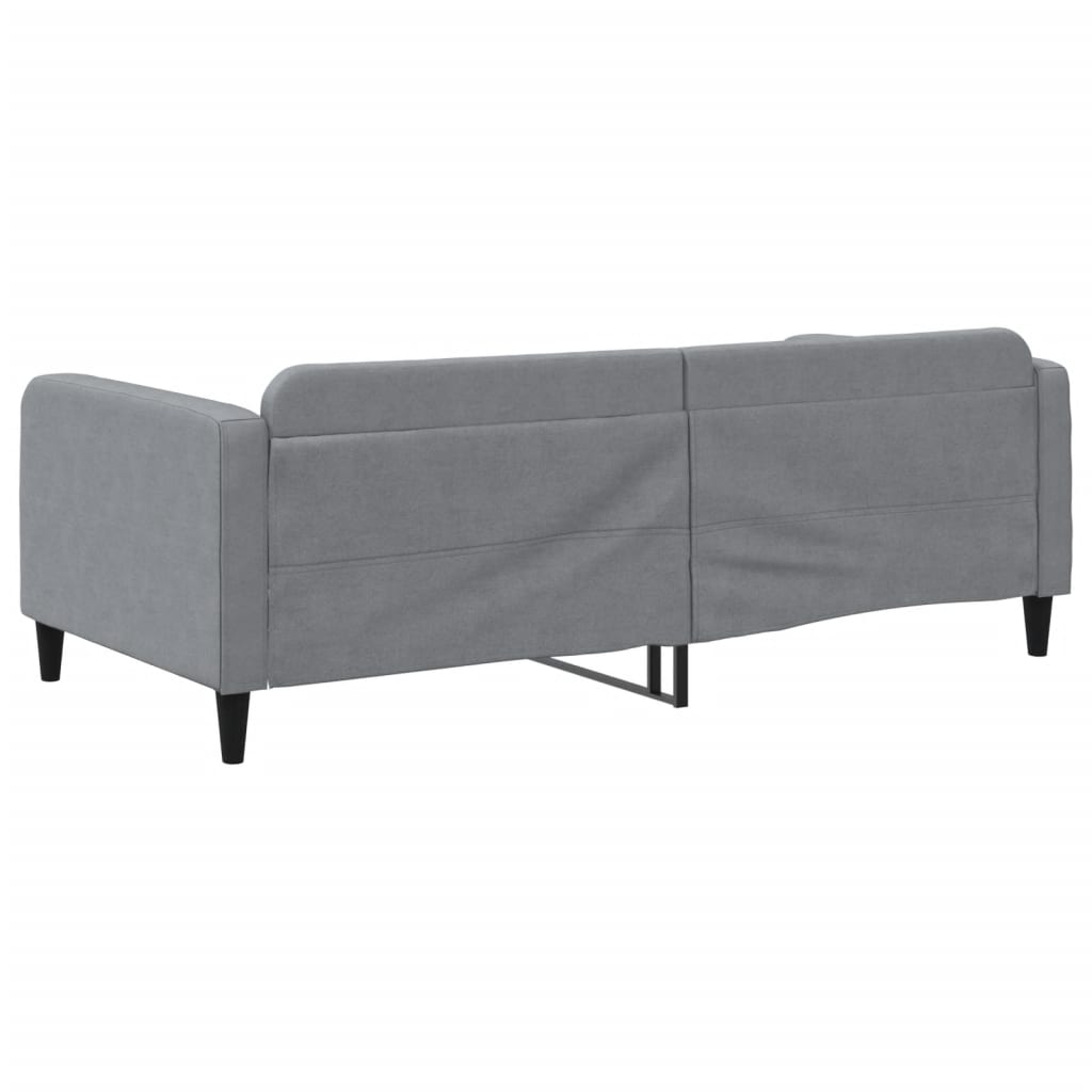 Letto da Giorno Grigio Chiaro 100x200 cm in Tessuto 354038