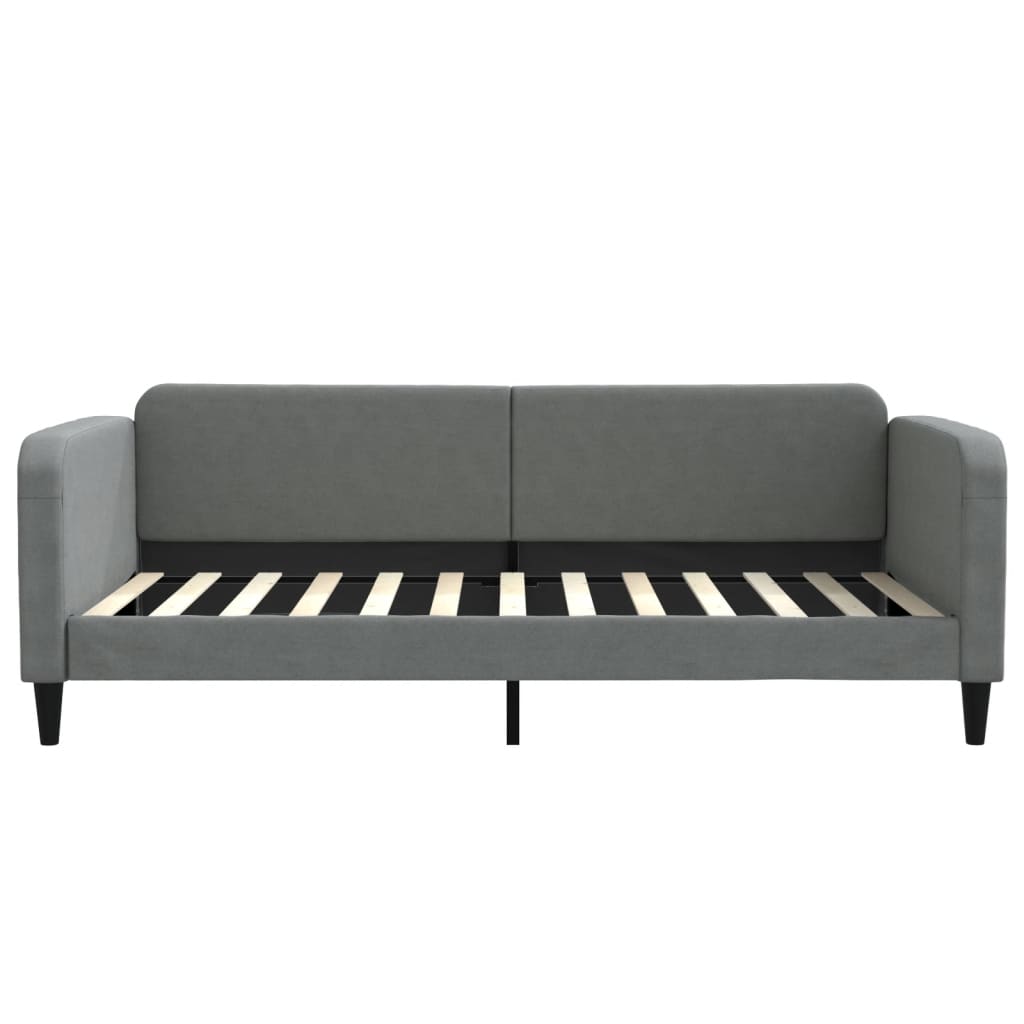 Letto da Giorno Grigio Scuro 100x200 cm in Tessuto 354039