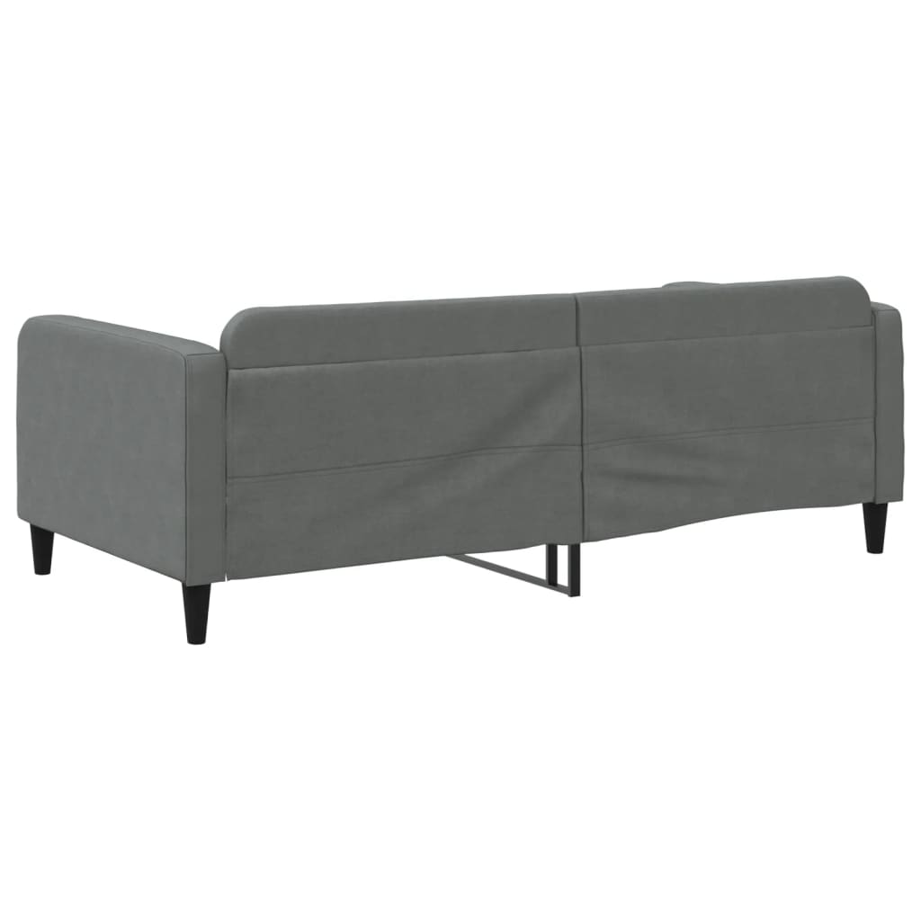 Letto da Giorno Grigio Scuro 100x200 cm in Tessuto 354039