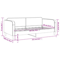 Letto da Giorno Grigio Scuro 90x190 cm in Tessuto 354044