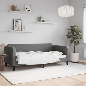 Letto da Giorno Grigio Scuro 90x190 cm in Tessuto 354044