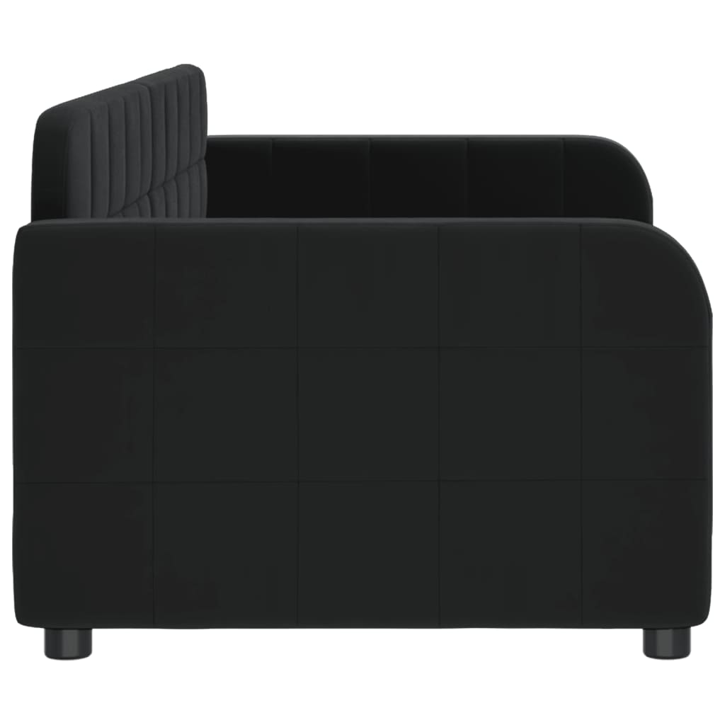 Letto da Giorno Nero 80x200 cm in Velluto 354055