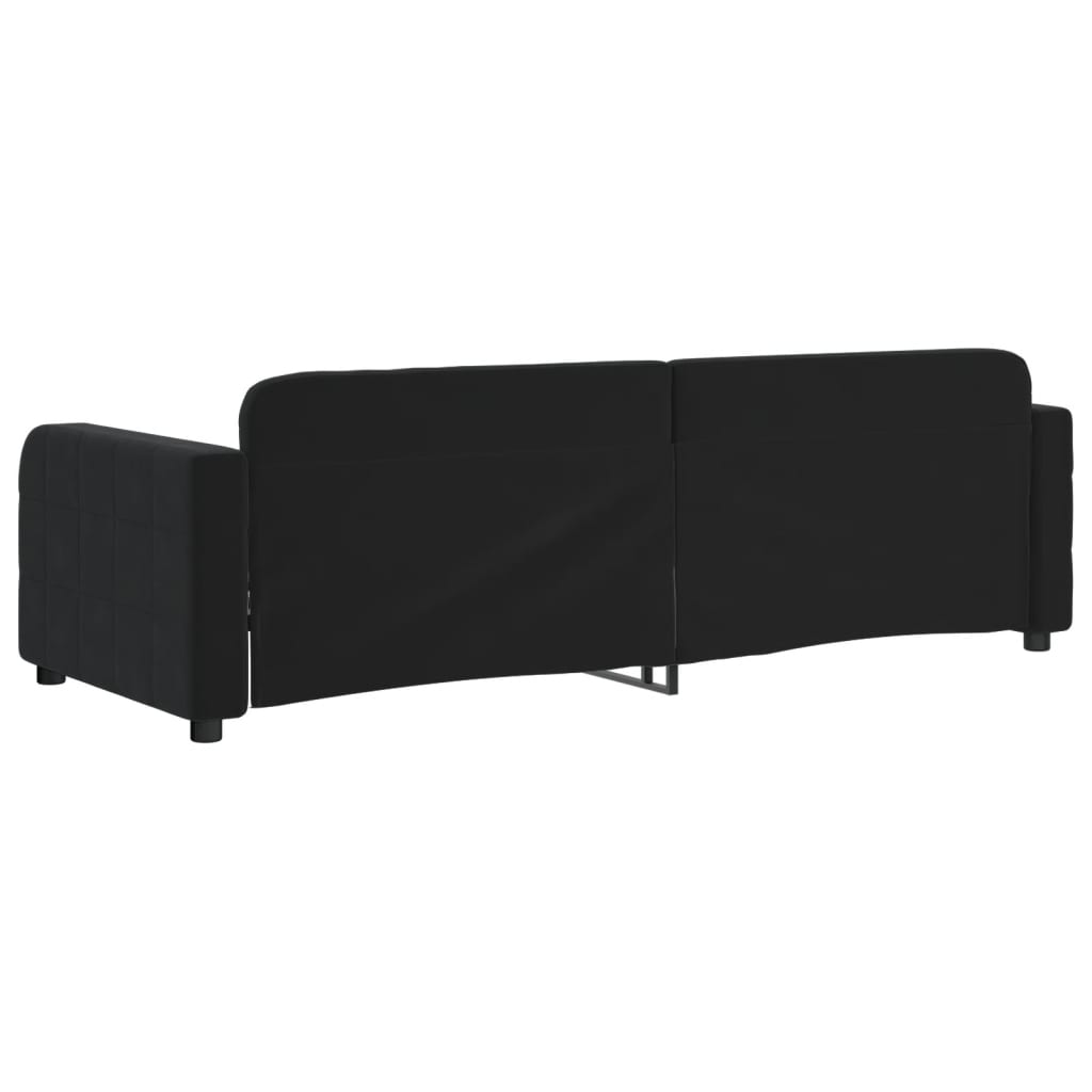 Letto da Giorno Nero 80x200 cm in Velluto 354055