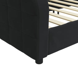 Letto da Giorno Nero 80x200 cm in Velluto 354055