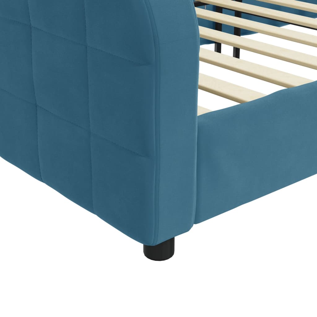 Letto da Giorno Blu 90x200 cm in Velluto 354057