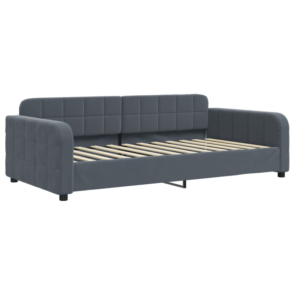 Letto da Giorno Grigio Scuro 90x200 cm in Velluto 354059