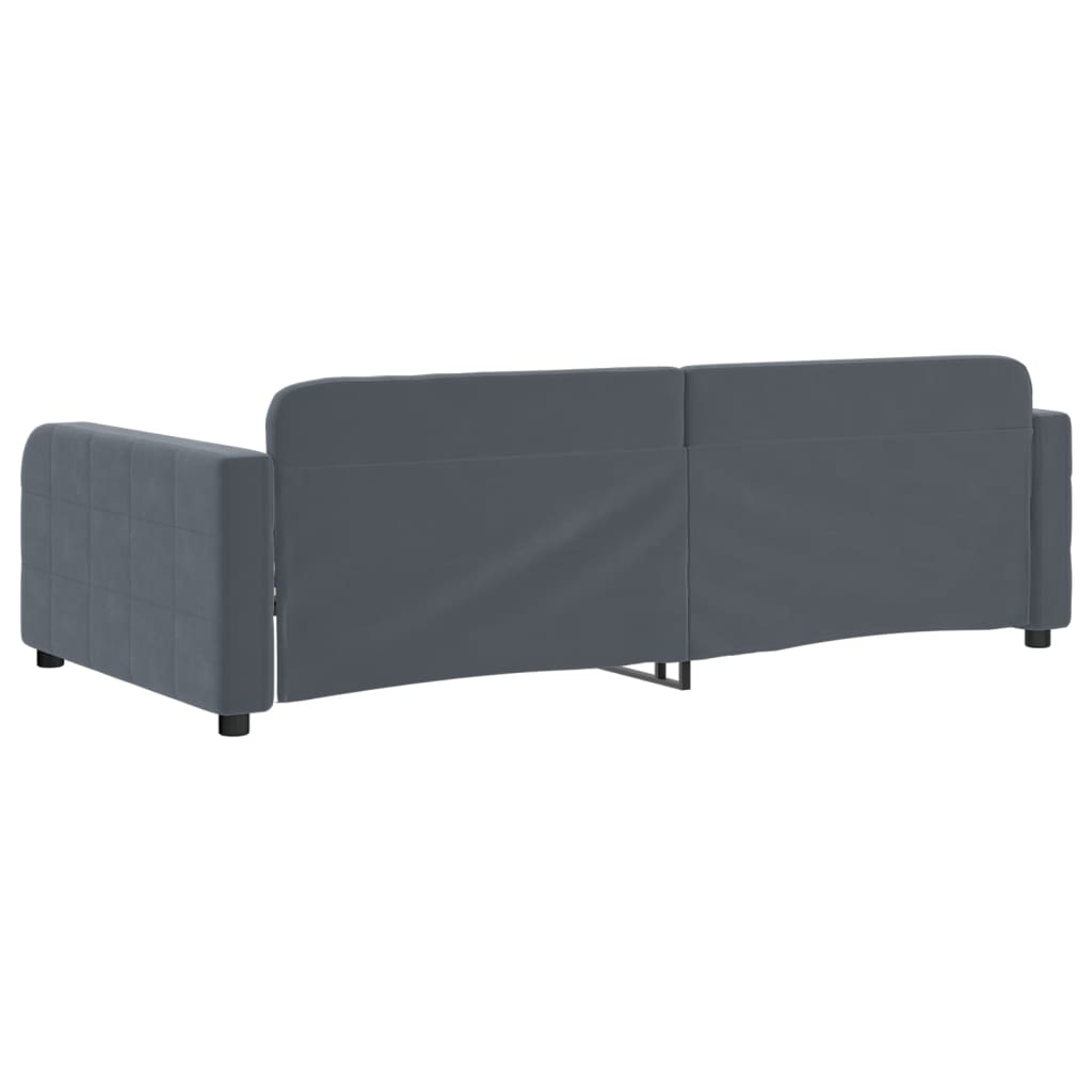 Letto da Giorno Grigio Scuro 90x200 cm in Velluto 354059