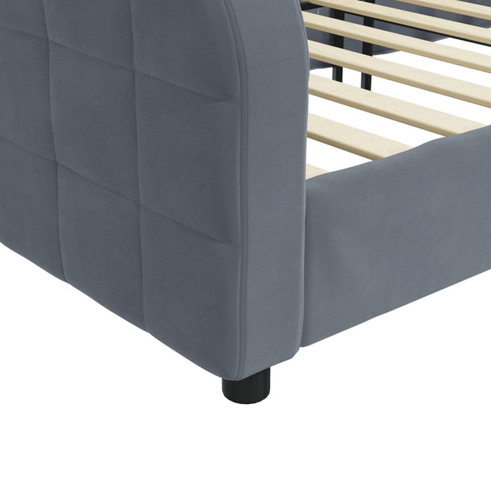 Letto da Giorno Grigio Scuro 90x200 cm in Velluto 354059