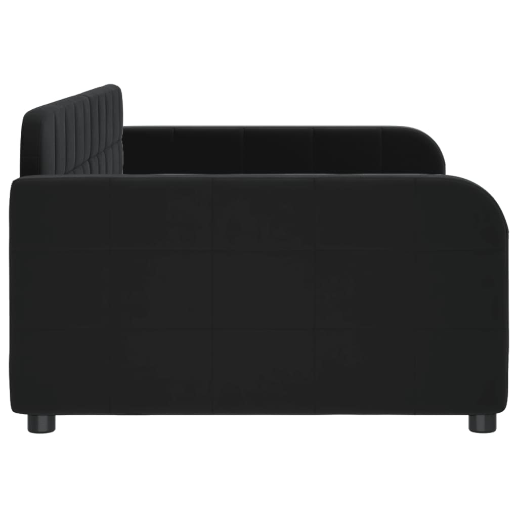 Letto da Giorno Nero 90x200 cm in Velluto 354062