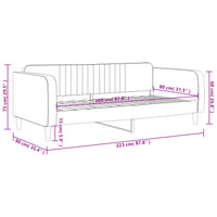 Letto da Giorno 80x200 cm in Velluto 354078