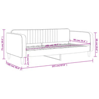 Letto da Giorno Blu 90x200 cm in Velluto 354085