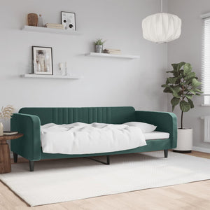 Letto da Giorno Verde Scuro 90x200 cm in Velluto 354088