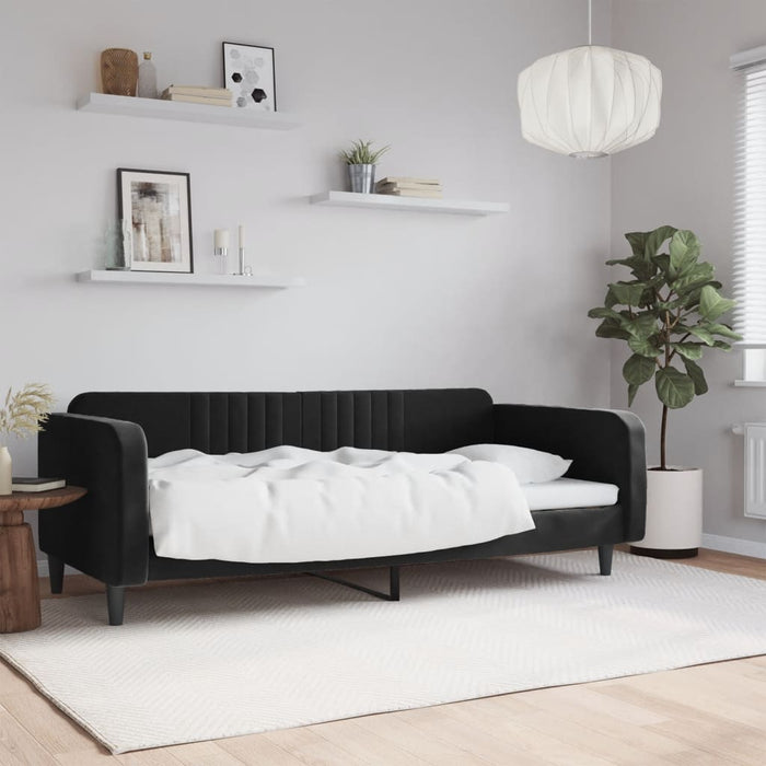 Letto da Giorno Nero 90x200 cm in Vellutocod mxl 94647