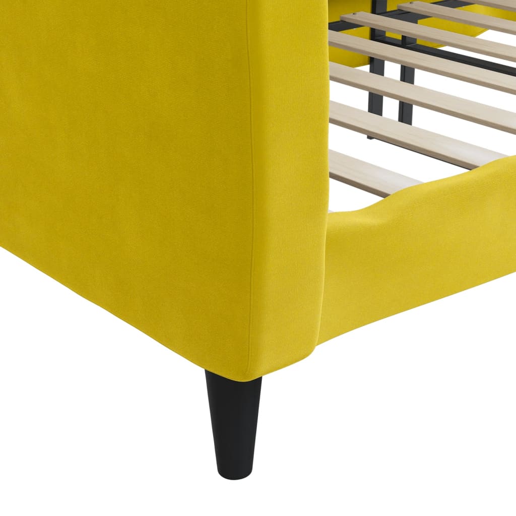 Letto da Giorno Giallo 90x200 cm in Velluto 354091