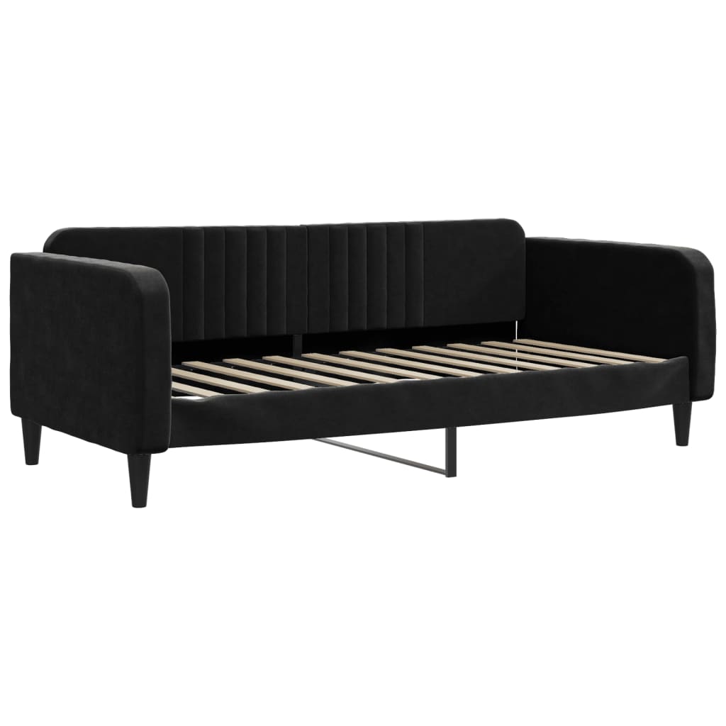 Letto da Giorno Nero 100x200 cm in Vellutocod mxl 118615