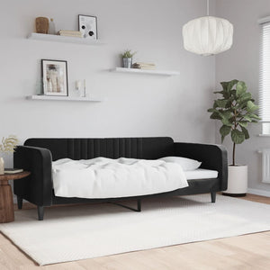 Letto da Giorno Nero 100x200 cm in Vellutocod mxl 118615