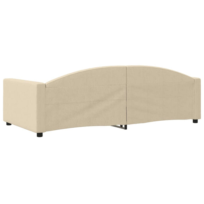 Letto da Giorno Crema 100x200 cm in Tessuto 354120