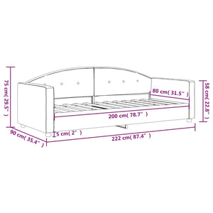 Letto da Giorno Rosa 80x200 cm in Velluto 354132