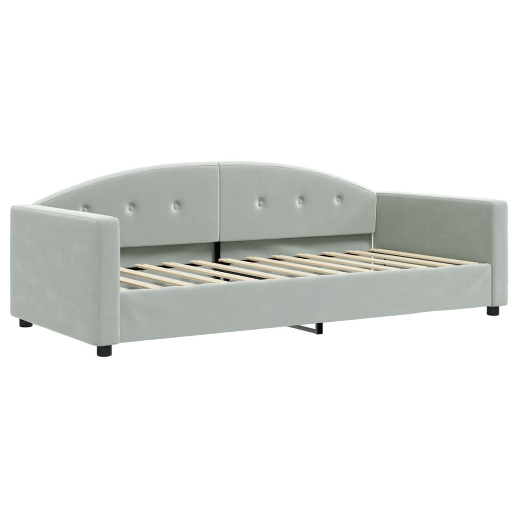 Letto da Giorno Grigio Chiaro 90x200 cm in Vellutocod mxl 105800