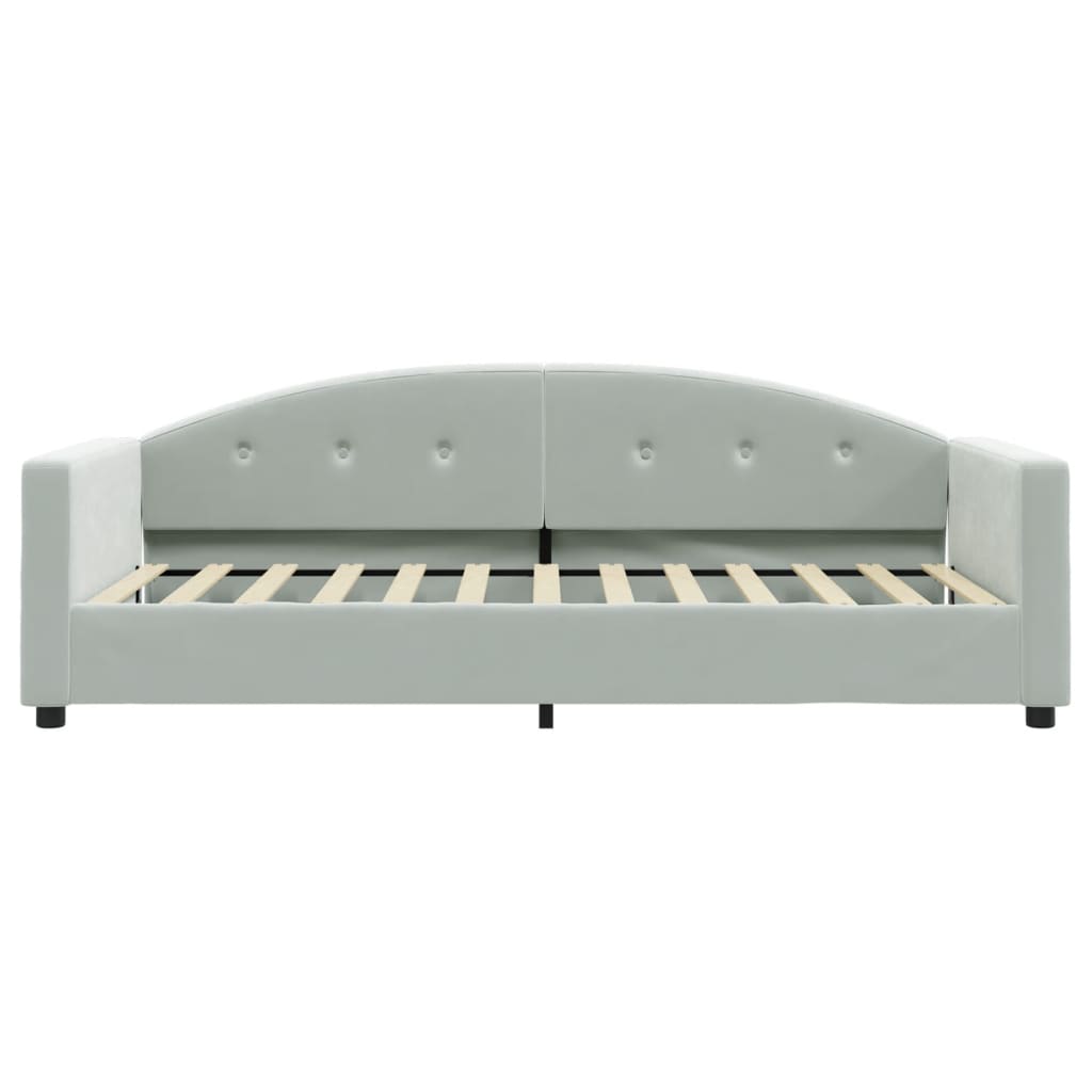 Letto da Giorno Grigio Chiaro 90x200 cm in Vellutocod mxl 105800