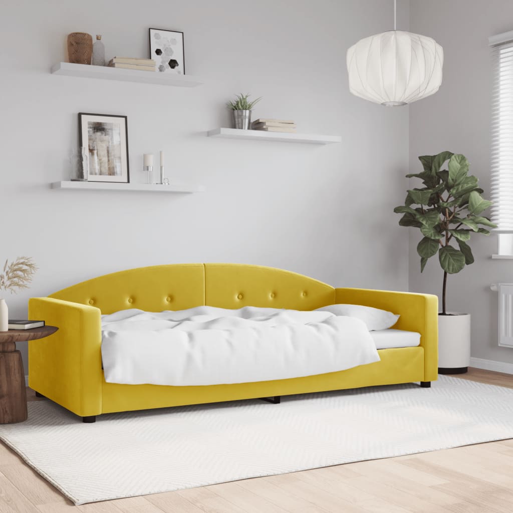 Letto da Giorno Giallo 90x200 cm in Vellutocod mxl 105802