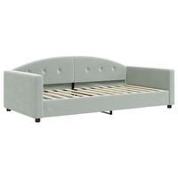 Letto da Giorno Grigio Chiaro 100x200 cm in Velluto 354143