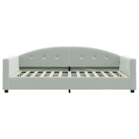 Letto da Giorno Grigio Chiaro 100x200 cm in Velluto 354143