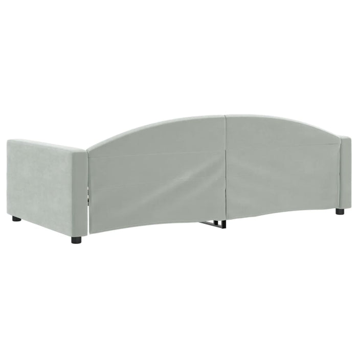 Letto da Giorno Grigio Chiaro 100x200 cm in Velluto 354143