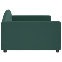 Letto da Giorno Verde Scuro 100x200 cm in Velluto 354145