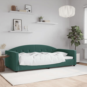 Letto da Giorno Verde Scuro 100x200 cm in Velluto 354145