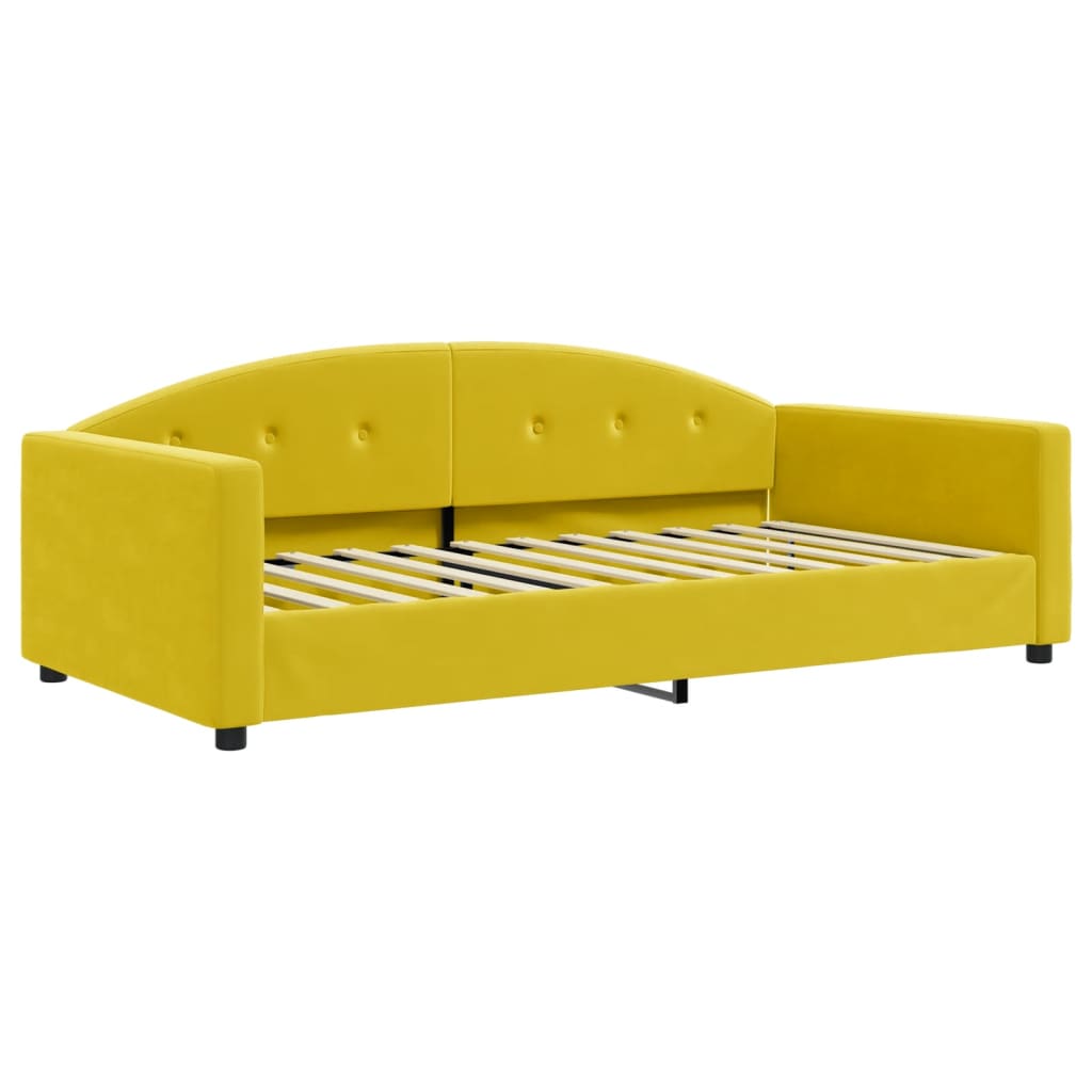 Letto da Giorno Giallo 100x200 cm in Velluto 354148