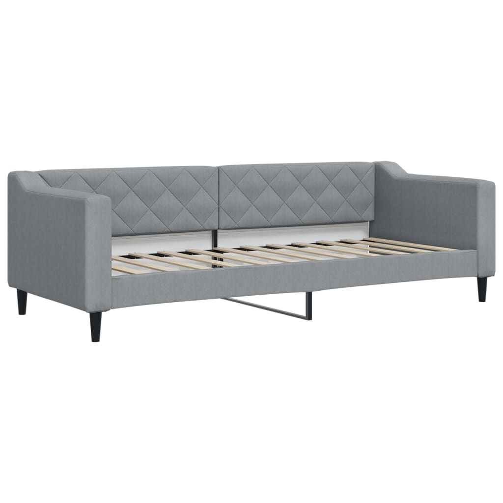 Letto da Giorno Grigio Chiaro 80x200 cm in Tessuto 354156