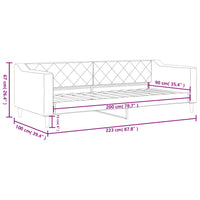 Letto da Giorno Tortora 90x200 cm in Tessuto 354164