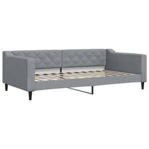 Letto da Giorno Grigio Chiaro 100x200 cm in Tessuto 354166