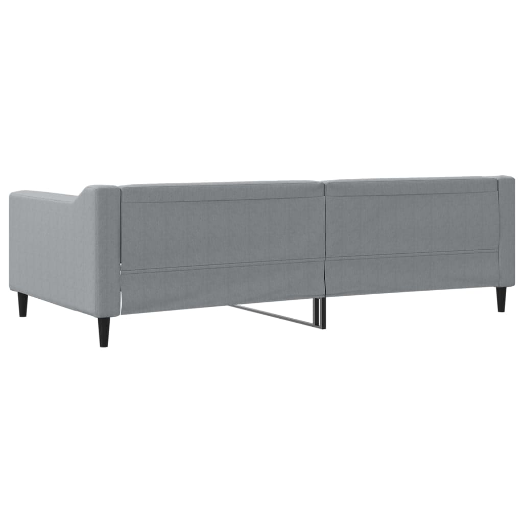 Letto da Giorno Grigio Chiaro 100x200 cm in Tessuto 354166