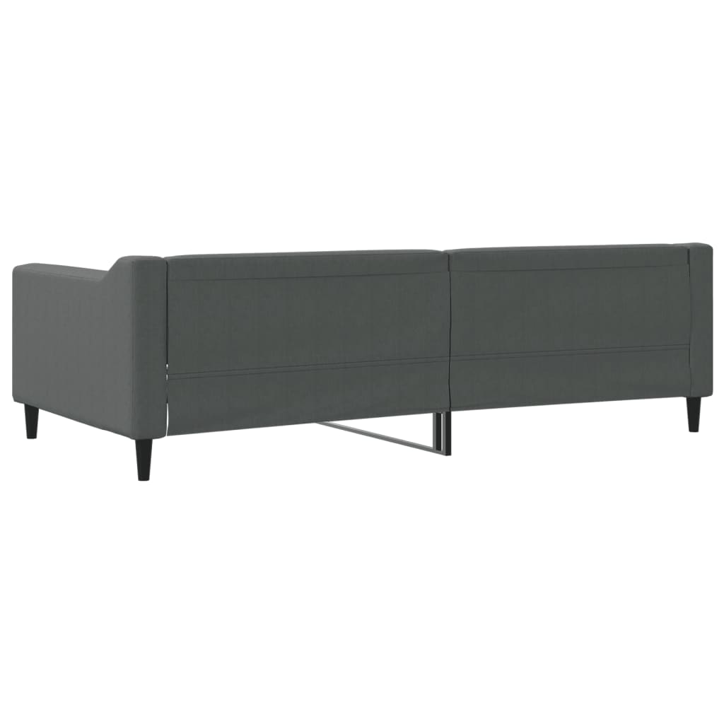 Letto da Giorno Grigio Scuro 100x200 cm in Tessuto 354167