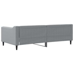 Letto da Giorno Grigio Chiaro 90x190 cm in Tessuto 354171