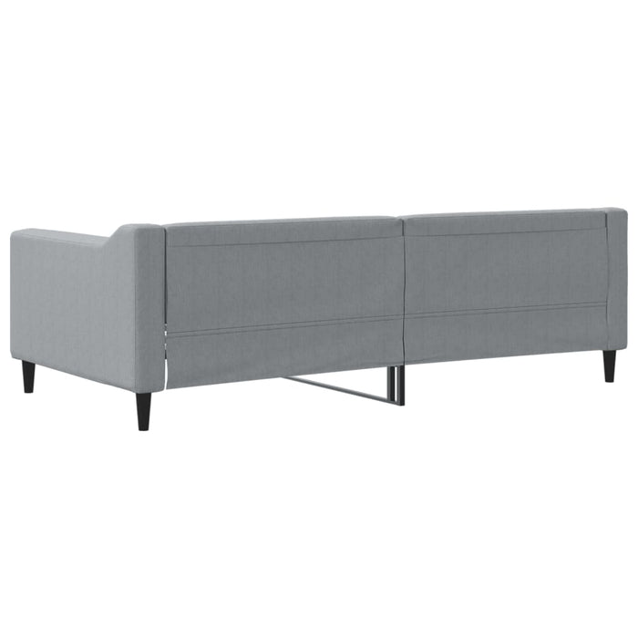 Letto da Giorno Grigio Chiaro 90x190 cm in Tessuto 354171