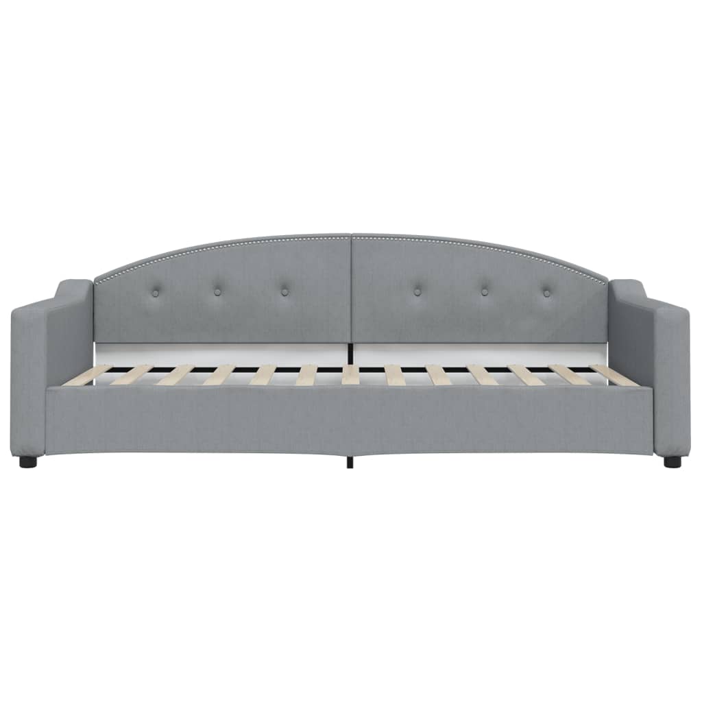 Letto da Giorno Grigio Chiaro 90x200 cm in Tessuto 354183