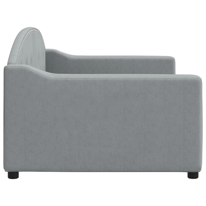 Letto da Giorno Grigio Chiaro 90x200 cm in Tessuto 354183