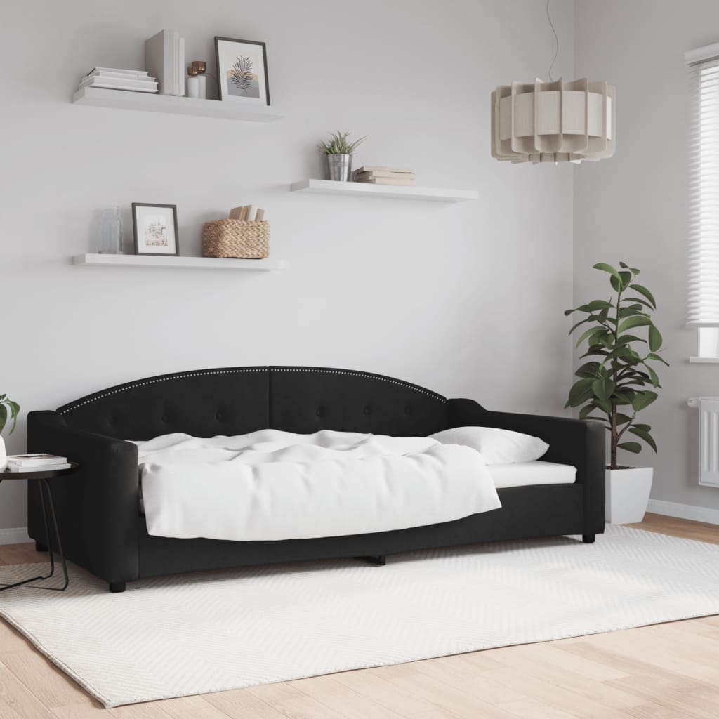 Letto da Giorno Nero 100x200 cm in Tessutocod mxl 118903