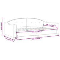 Letto da Giorno Tortora 100x200 cm in Tessuto 354191