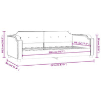 Letto da Giorno Grigio Scuro 80x200 cm in Tessuto 354201