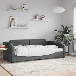 Letto da Giorno Grigio Scuro 80x200 cm in Tessuto 354201