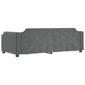 Letto da Giorno Grigio Scuro 100x200 cm in Tessuto 354211