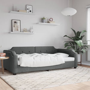 Letto da Giorno Grigio Scuro 100x200 cm in Tessuto 354211