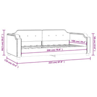 Letto da Giorno Crema 100x200 cm in Tessuto 354214