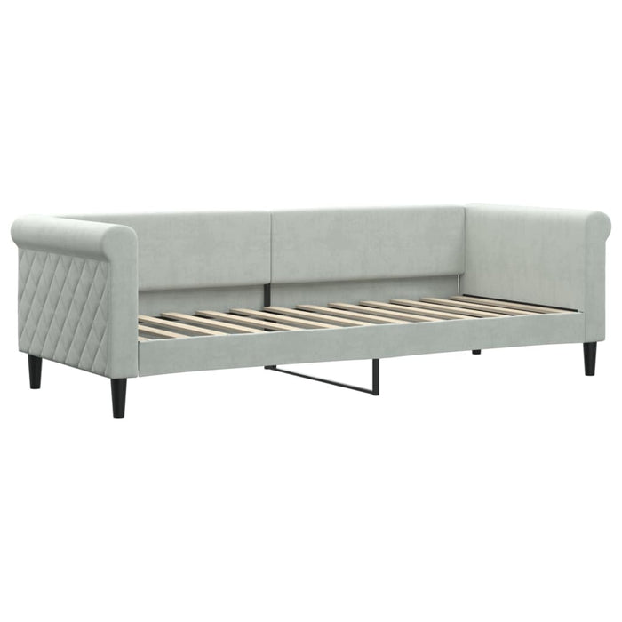 Letto da Giorno Grigio Chiaro 80x200 cm in Velluto 354237